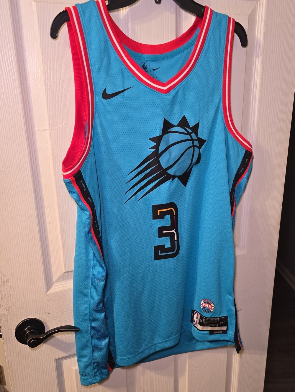 Nike NBA Authentic Teal and Red Phoenix Suns #3 Basketball Jersey(new)